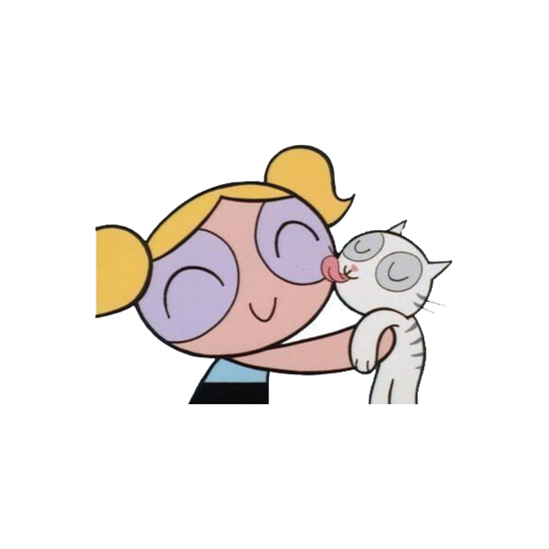 Bubbles Cat Love Sticker