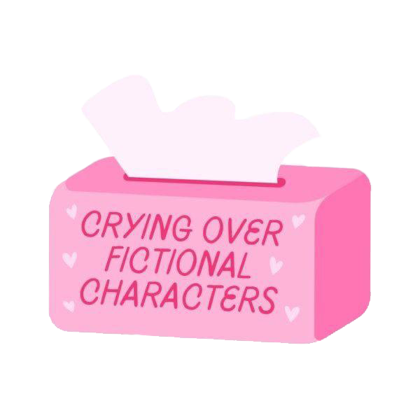 Crying Over Fictional Characters Sticker