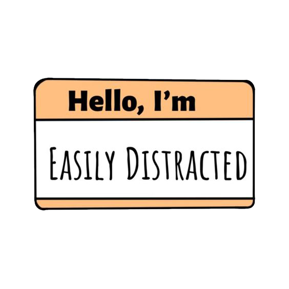 Hello I'm Easily Distracted Sticker