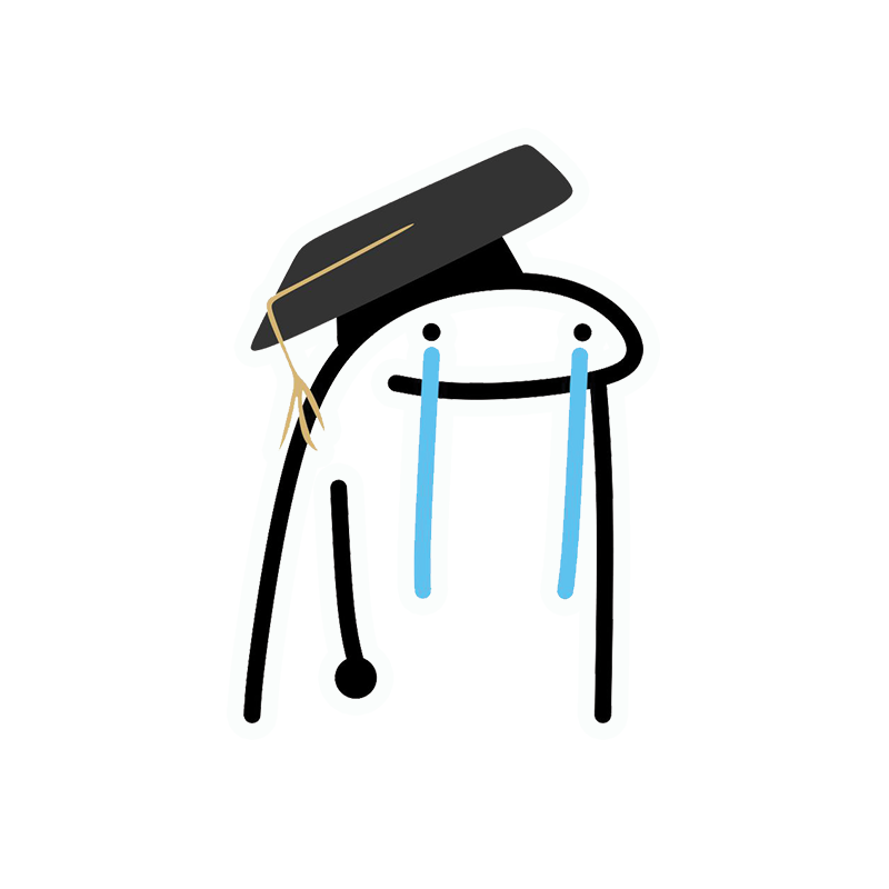 Crying Graduate Sticker