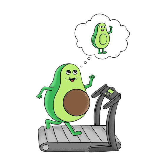 Fit Avocado Sticker