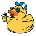 Floating Duck Sticker