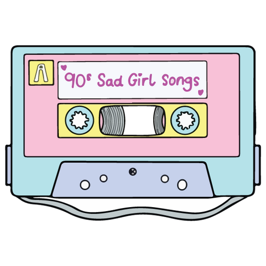 90's Sad Girl Songs Sticker