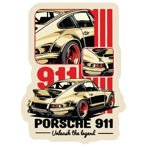 Porsche 911 Sticker