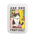 Are You Pooping White Printed Magnetic Cardholder