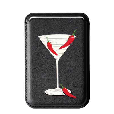 Chili Martina Black Printed Magnetic Cardholder