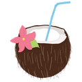 Coconut Sticker