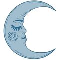 Cool Moon Sticker