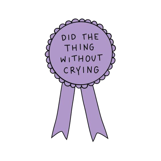Did The Thing Without Crying Sticker