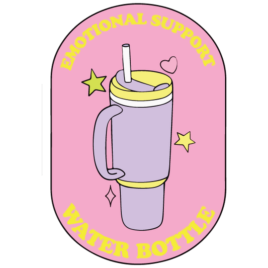 Emotional Support Water Bottle Sticker