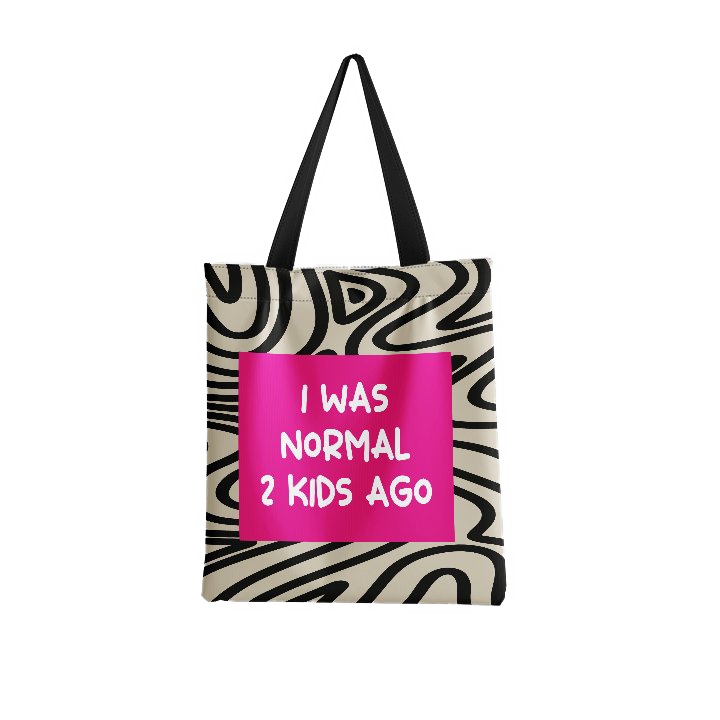 I Was Normal 2 Kids Ago AllOver Totebag