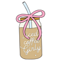Iced Coffee Girly Sticker