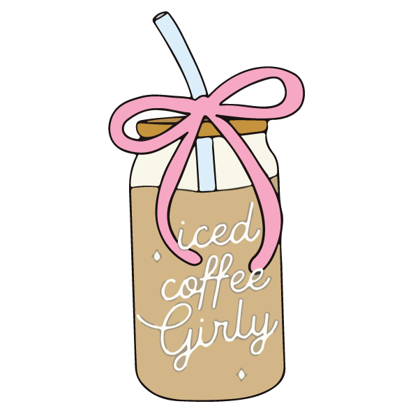 Iced Coffee Girly Sticker