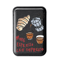 More Espresso Less Depresso Printed Magnetic Cardholder