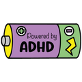 Powered By ADHD Sticker