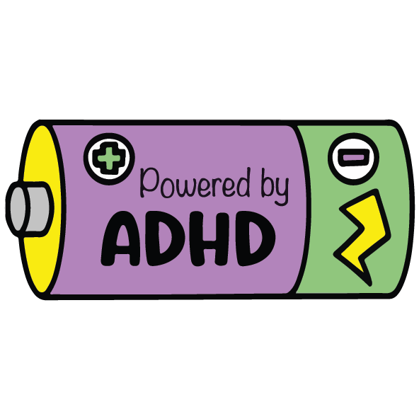 Powered By ADHD Sticker