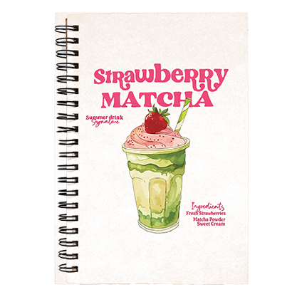 Strawberry Matcha Notebook