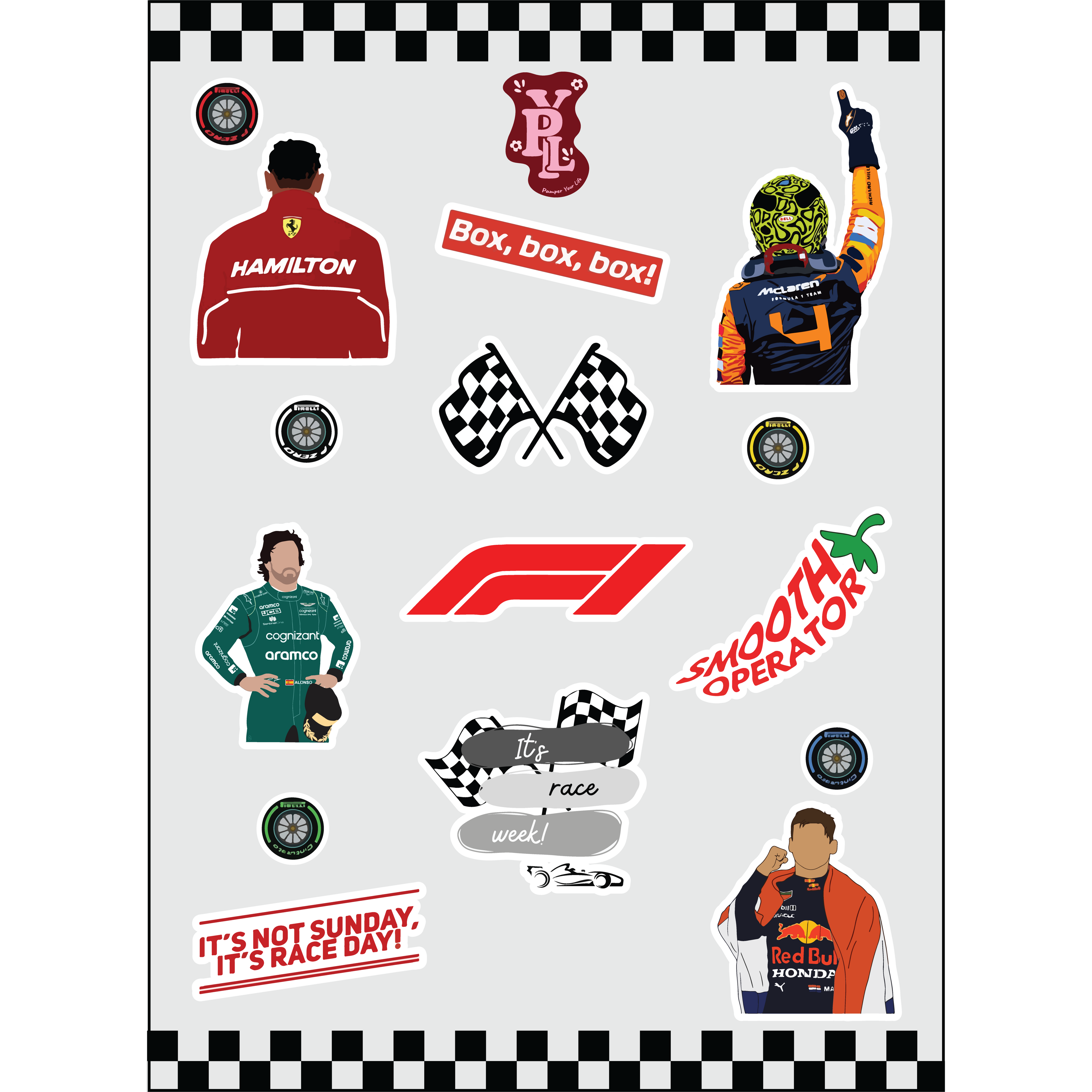 F1 Sticker Set