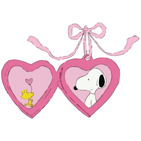 Snoopy love charm Sticker