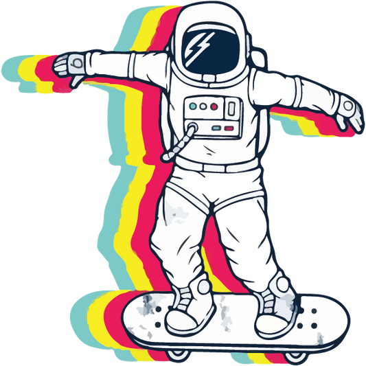 Space Boarding Sticker