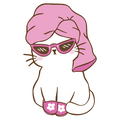 Pink Glam Cat Sticker