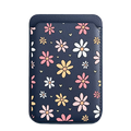 Daisy Navy Printed Magnetic Cardholder