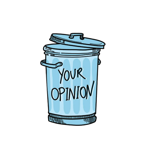 Your Opinion Trash Can Sticker