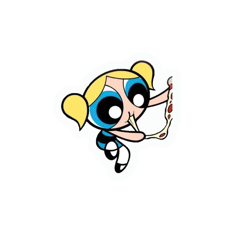 Bubbles Pizza Sticker
