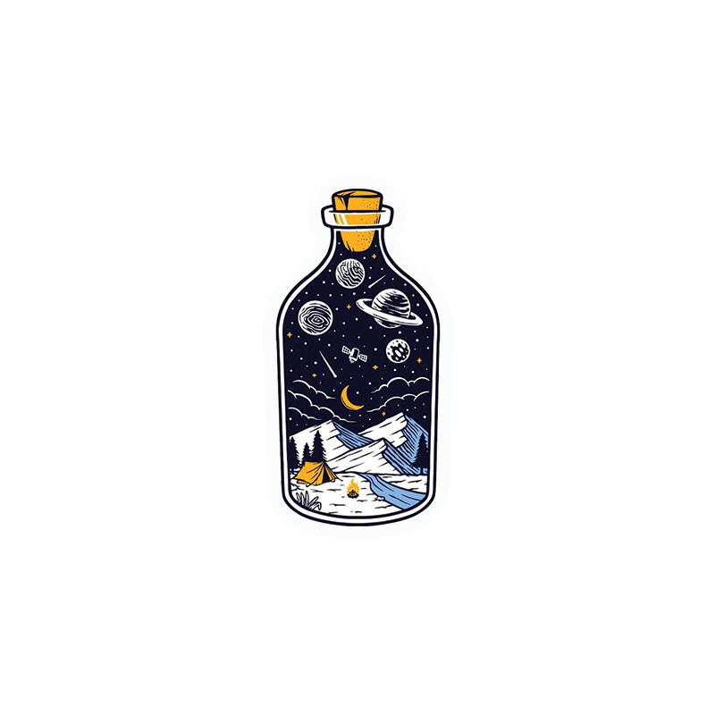 Galaxy Bottle Sticker