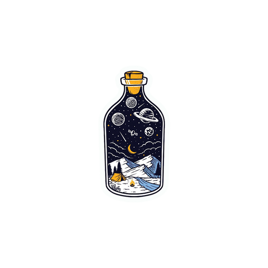 Galaxy Bottle Sticker