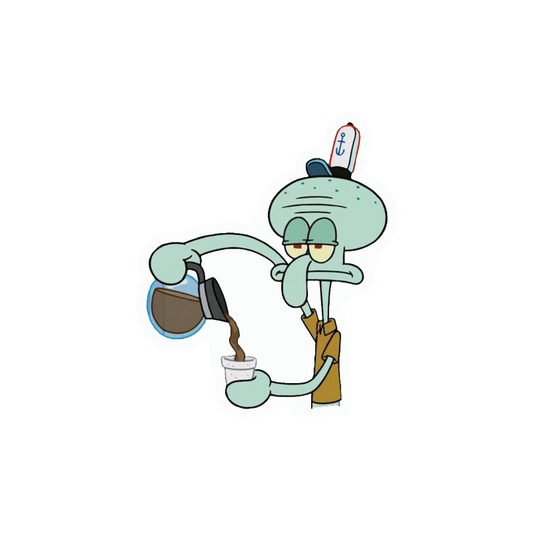 Squidward Coffee Sticker