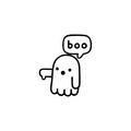 Boo Sticker