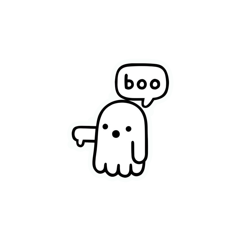 Boo Sticker